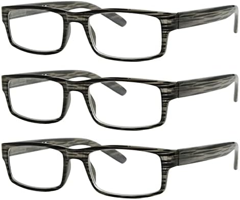 Очила За Читање Со Пруги Со Пруги Мажи Сива Лента,+1.50