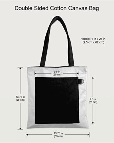 КОАСИС Двострана платно торбички, лесни еднократни намирници за намирници за шопинг на плажа, работни торби за патувања за жени,