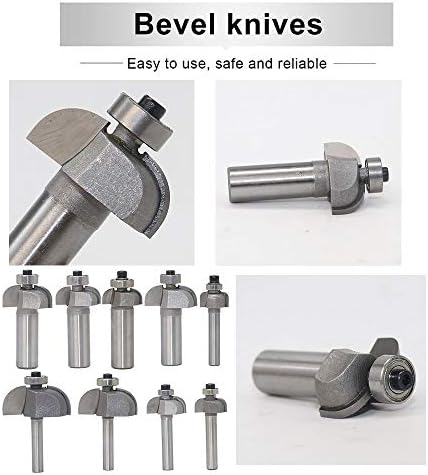 MMDSG Cove Edge Forming Router Bit, 1/2 инчен Shank Classic Cove Cove Milling Cutter, Carbide Tupped Top End Leabing Wood Barking Tools,