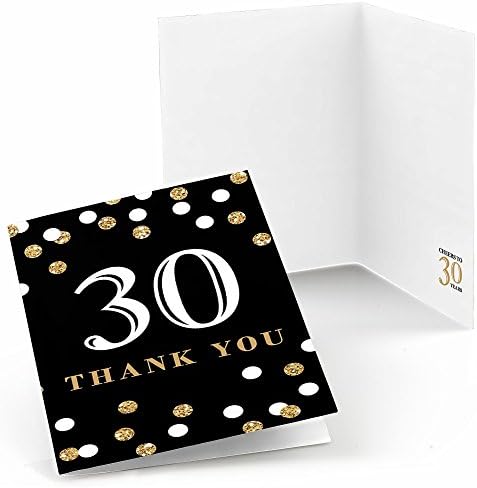 Голема Точка На Среќа Возрасни 30 - Ти Роденден-Злато-Роденден Забава Ви Благодариме Картички