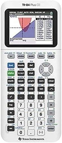 Ti-84 плус калкулатор за графикони во боја на CE, бело