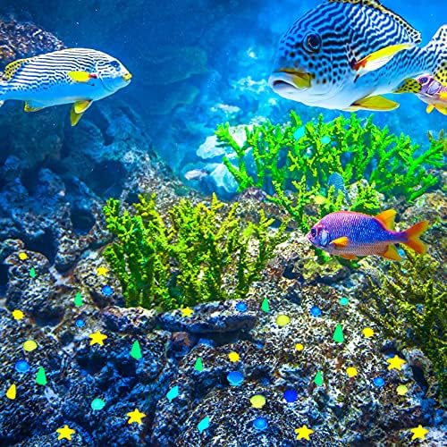 340 парчиња аквариум блескави камења повеќебојни морски школки Декоративни камења од камчиња со камници