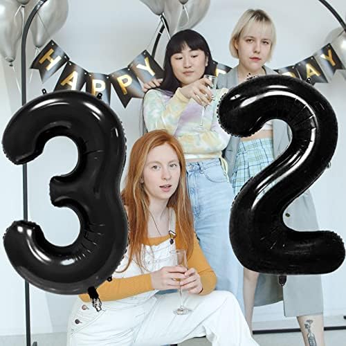 Xlood број 25 балони 32 инчи дигитален балон азбука 25 роденденски балони цифри 25 балони со хелиум големи балони за роденденски забави