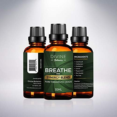 Мешавина од есенцијално масло за дишење 30мл - Есенцијални масла за здив за дифузер и навлажнувач - им помага на симптомите на застојот на