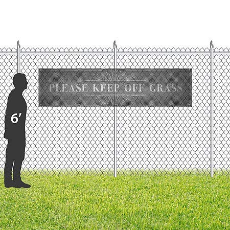CGSignLab | „Ве молиме, држете ја тревата -пукајте го пукањето“ винил банер отпорен на ветер од отворено | 8'x2 '