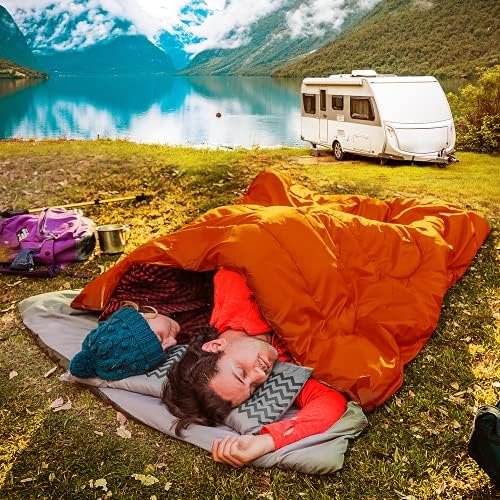 Хихикер Двојна Вреќа За Спиење Кралица Големина XL-За Кампување, Планинарење Ранец И Студено Време, Пренослив, Водоотпорен И Лесен-2 Лице