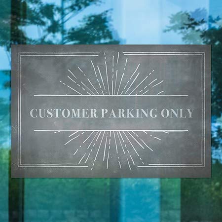 CGSignLab | Само Паркинг За Клиенти-Пукна Креда Прицврстување На Прозорецот | 36 x24