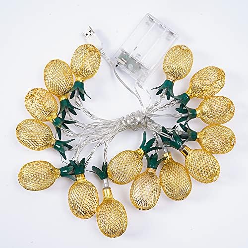 Byncceh Aneanapple String Lights-9.8ft 20 Led hawaian Fruit String Light ， 3AA/USB приклучок ， летни бајки за забави за забави