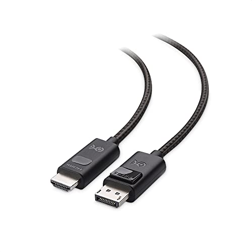 Кабелски работи 8K DisplayPort 1,4 до HDMI кабел 6ft/1,8m со 4K 120Hz или 8K 60Hz, портокал за евиденционален приказ 1,4 до HDMI 8K кабел