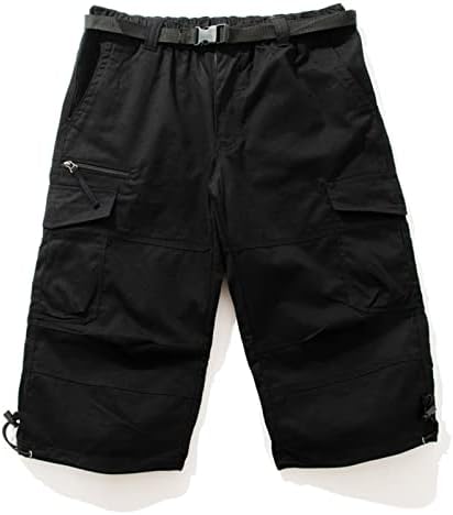 Машки шорцеви на Ymosrh летни работни облеки кратки панталони обични лабави џемпери шорцеви мажи
