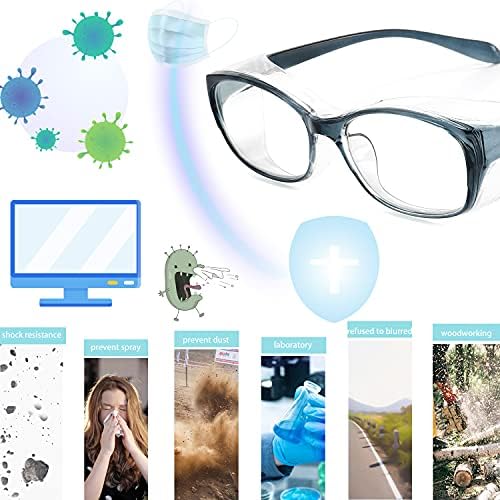 Безбедносни очила за безбедност со читатели 1.5 2.0 1.0 Прогресивни мултифокуси против магла и сини светло блокирачки очила за читање