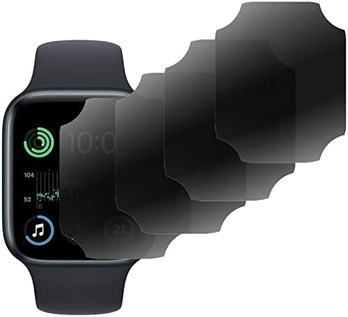 BWEDXEZ 4 PCS Приватност против сјајниот екран заштитник анти-спај мек филм за костум за Apple Watch SE 2022 44mm Apple Watch SE 2020 44mm