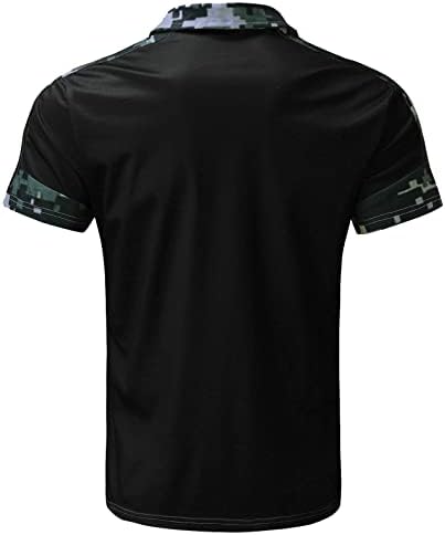 HDDK 2022 Нови летни масти патент Поло кошули, камо со краток ракав во боја на бојата, крпеница работа, врвови за голф -кошула за голф