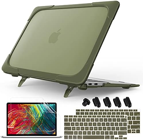 Mektron за MacBook Air 13 Inch Case 2021 2020 2019 2018 A2337 M1 A2179 A1932, гумен тврд пластичен шок -поттик за проucирен мат заштитен случај за MacBook Air 13 Touch ID