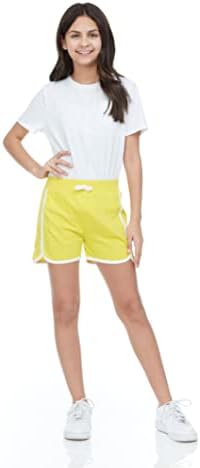 Пинк Ангел 4 парчиња Делфини шорцеви за девојчиња, трчање, шорцеви за вежбање во теретана за деца, памучни шорцеви за памук со активна облека