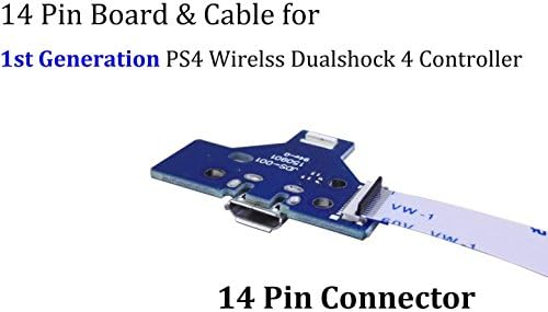 USB Приклучок За Приклучок За Полнач Со ПРИКЛУЧОК Со 14 Пински Флексибилен Кабел За Кабел За PS4 Dualshock 4 Контролер JDS-001