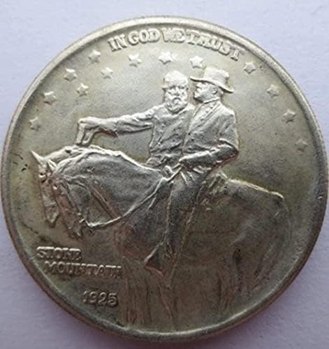ченчен Копирајте Монети Комеморативни Монети Ретки Антички Монети Американски 1925 Камен Планина Половина Долар Сребрена Боја Монета