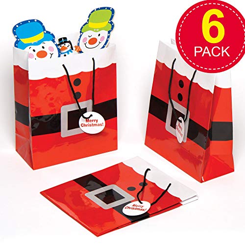 Бејкер Рос AC167 Санта Торба за подароци за костуми - Пакет од 6, Креативно уметничко снабдување со вредност за деца, Божиќни забави, обвивка за подароци и подароци