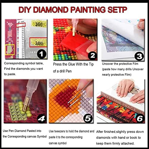 5 пакувања 5D комплети за сликање на дијаманти за возрасни почетници целосна вежба DIY дијамантска уметност Rhinestone Cross Stitch