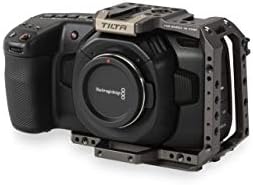 Половина кафез за камера за BMPCC 4K/6K, Tilta Grey | Компатибилен со повеќето плочи за брзо ослободување, лесен додаток за монтирање