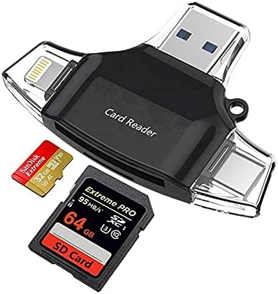 Boxwave Smart Gadget компатибилен со Trimble TDC650 - читач на картички AllReader SD, читач на картички MicroSD SD Compact USB за Trimble TDC650