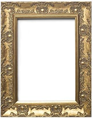 Слики рамки меморија кутија широко украсена рамка за сертификати Рококо злато со гроздобер чувство за wallsидови на галерија