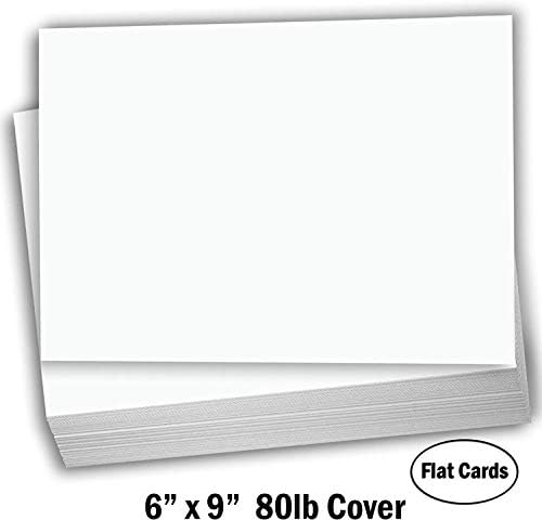 Хамилко Бела картонска хартија 6x9 празно индекс картички картички 80lb капакот 100 пакет