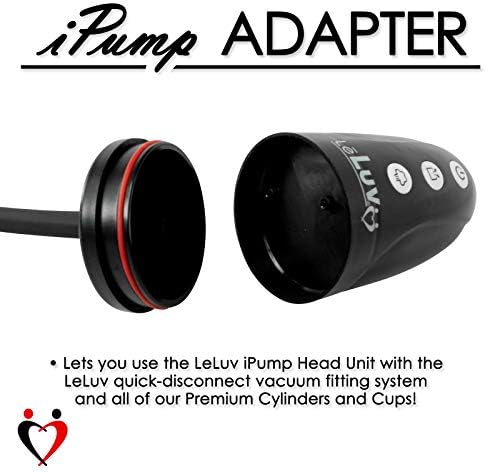 LELUV бела ipump паметна LCD глава со пумпа за пенис на адаптер 12 Должина x 2,50 широко прирабница на прирабница со вибрирачки