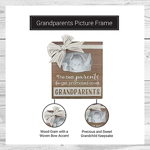 Рамка за слика на баби и дедовци на млади од дрво - 9 W x 10 H - Fits 4 x 6 Фотографија - Подароци за баби и дедовци