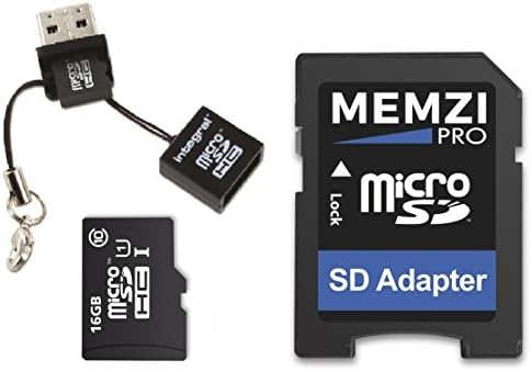 MEMZI PRO 16gb Класа 10 90MB / s Микро Sdhc Мемориска Картичка Со Sd Адаптер и Микро USB Читач За Samsung Galaxy S7 Серија Мобилни Телефони