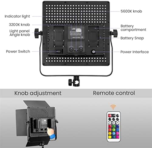 LUKEO Dimmable Bi-Color RGB LED видео-светла комплет 3200-5600K LED професионална панел ламба за студиска фотографија Видео снимање
