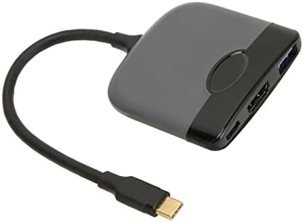 Адаптер за интерфејс на мултимедијален интерфејс на Dauerhaft Tipe C до HD, ултра HD приклучок и игра USB 3.0 3 во 1 преносен конвертор