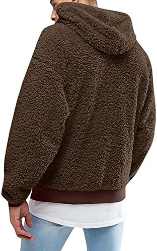 Дуксери за мажи, машка обична качулка со долги ракави џемпер џемпер од џемпер од јакна од врвот