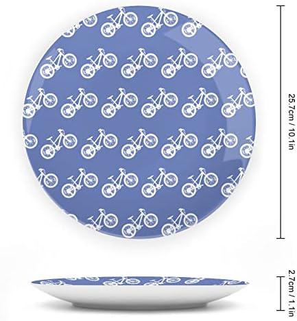 Шема за велосипедски циклус Декоративна чинија тркалезна керамичка чинија коска Кина плоча со приказ за свадба декор за забава