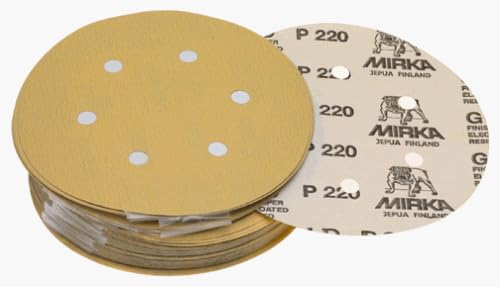 Mirka 23-624-060 6 6-дупки 60 дискови за пескарење без прашина и јамка-50 пакувања
