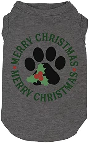 Куче радосни Божиќни носии кучиња Мери кошули Смешно графички печатено елек за мал подарок за кучиња за кученце Божиќ