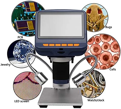 SLNFXC 220x Десктоп Електронски Дигитален Стерео Микроскоп За Лемење Поправка со 4.3-инчен ЕКРАН LED Светло