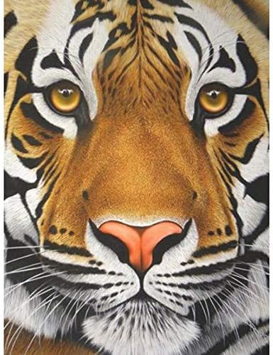 Peishi DIY 5D Diamond Tiger Tiger целосна тркалезна смола животинска дијамантска везење вкрстена бод ригистони мозаик рачно изработен
