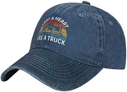 Buingbfg truckубител на камиони капа, добив срце како камион капа за мажи бејзбол капа кул капа