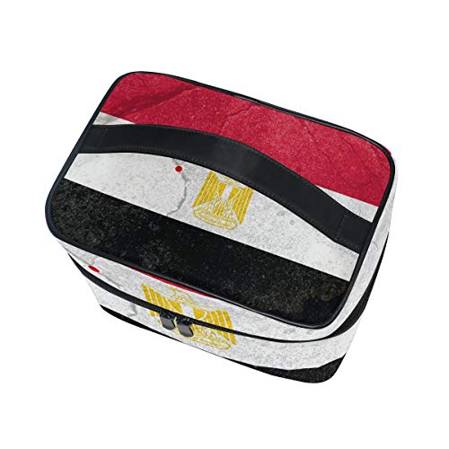 Преносни Египет Знаме Печатење Патување Козметичка Торба Торба Шминка Шминка Случај Организатор Воз Случај Тоалет Торба Со Голем Капацитет За