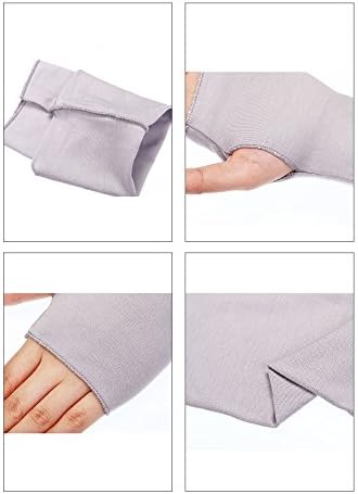 Бемемо без прсти нараквици жени УВ заштита ракавици со должина на зглобот памучни нараквици Сонцето блок Возење ракавици Унисекс