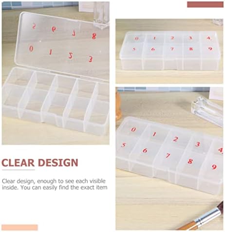 Фомијес Пластични Канти За Складирање Кутија За Складирање Накит 4 парчиња 10 Прегради Пластична Кутија За Складирање Со Разделувачи За