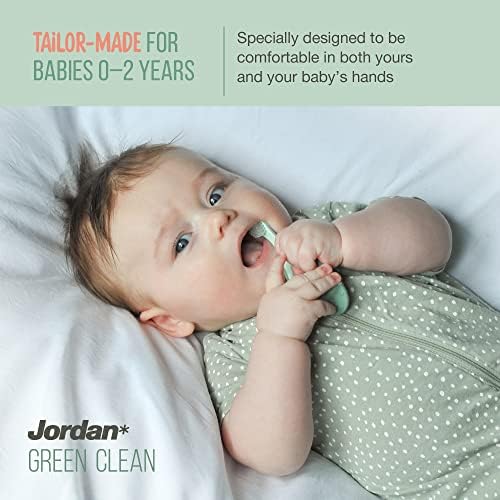 Јордан * ® / Чекор 1 Зелена Чиста Четка За Заби За Мали Деца | Одржлива Четка За Заби За Бебиња 0-2 Години | Екстра Меки влакна