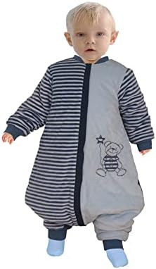 Bloomstar облечен ќебе со нозе, торба за спиење за бебиња со нозе зима, торба за спиење на мали деца, вреќа со кадифе од ракав дебел