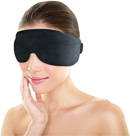 Влажна топлина пондерирана маска за очи од FOMI CARE | Топла глава за мигрена, суви очи, главоболки, мускулна напнатост и олеснување