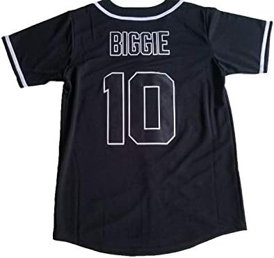 Jerseyерси на Biggie Smalls 10 Bad Boy Boy Boy 90S Hip Hop Облека зашиена филм Бејзбол дрес