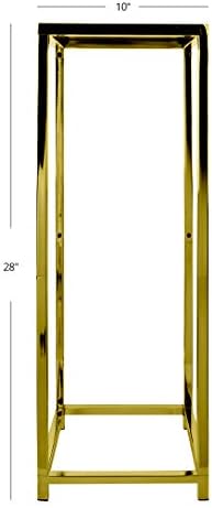 Којал големопродажен метал штанд злато металик хром финиш, 29 x 10-инчи за централен центар за венчавки