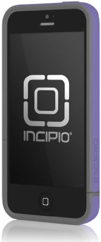Incipio IPH-832 Edge PRO за iPhone 5-1 Пакет-Пакување На Мало-Виолетова/Сива