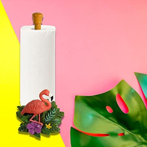 Држач за хартиени пешкири со тропски фламинго хонорарно дејство на инспириран стил инспириран од островот