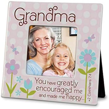 Христијански производи од светилници баба ти ја охрабриш пролетта цветни 7,5 x 7,5 керамички фото -рамка